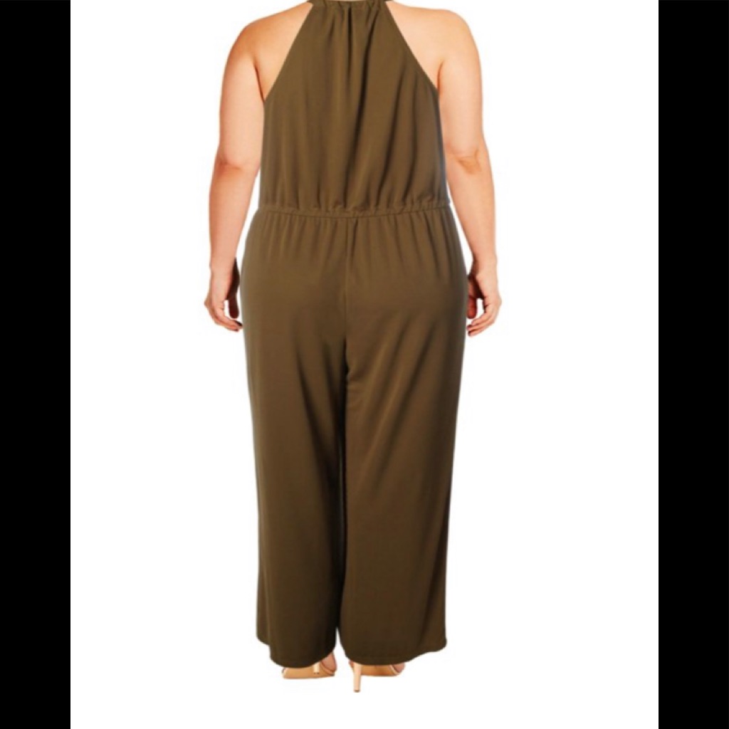 Lauren Ralph Lauren Womens Kerraz Halter Wide Leg Jumpsuit